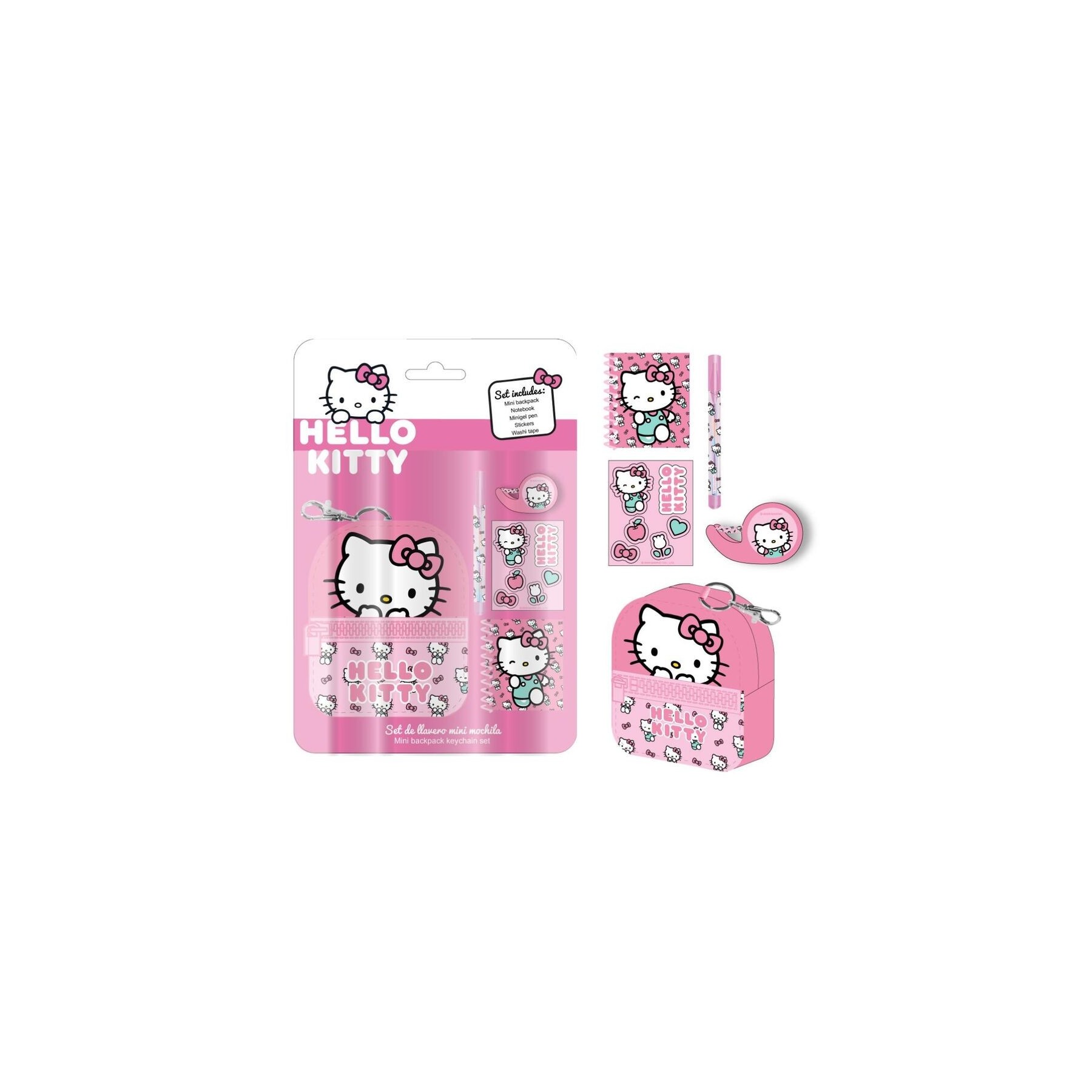 Set Papaleria Mini Mochila Hello Kitty