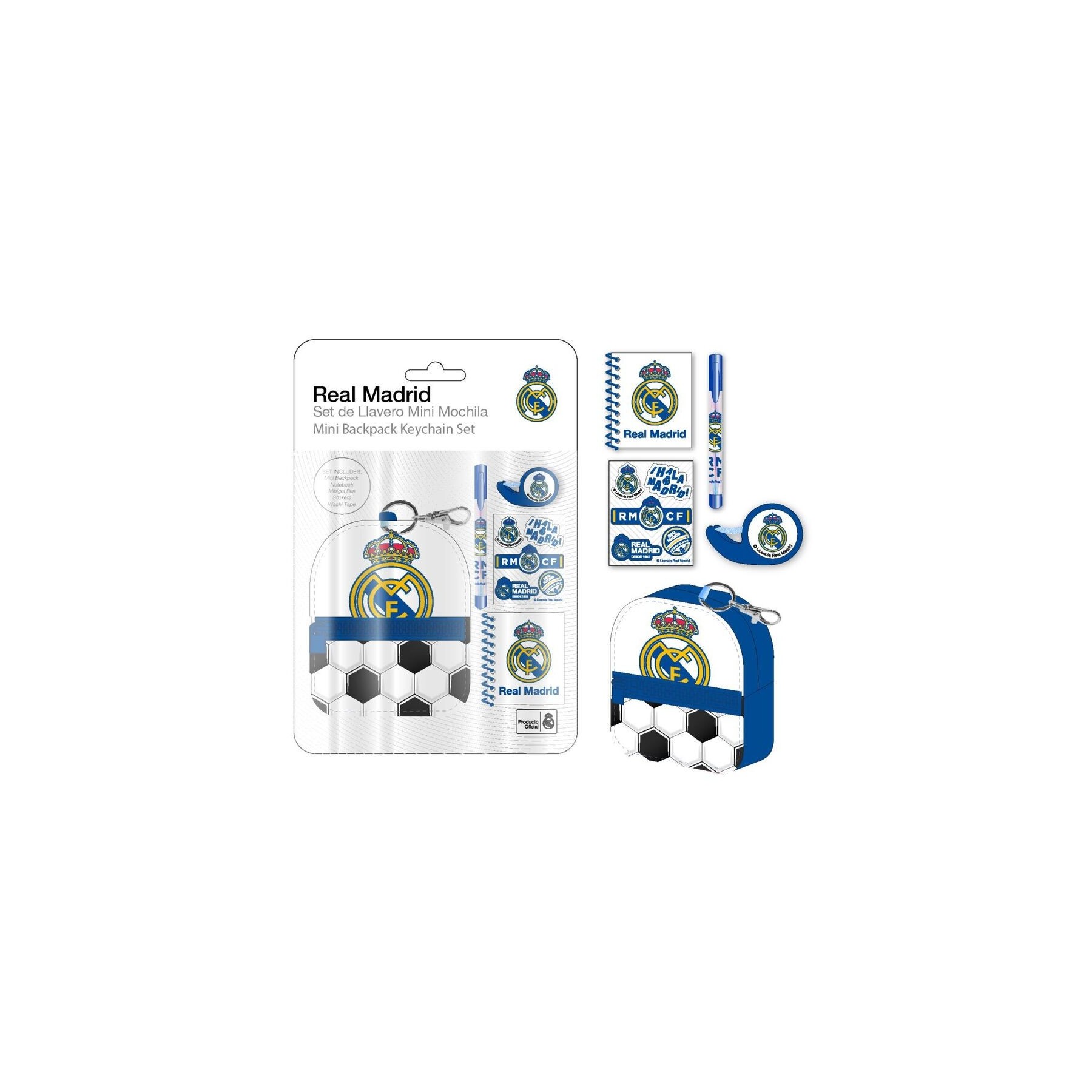Set Papaleria Mini Mochila Real Madrid