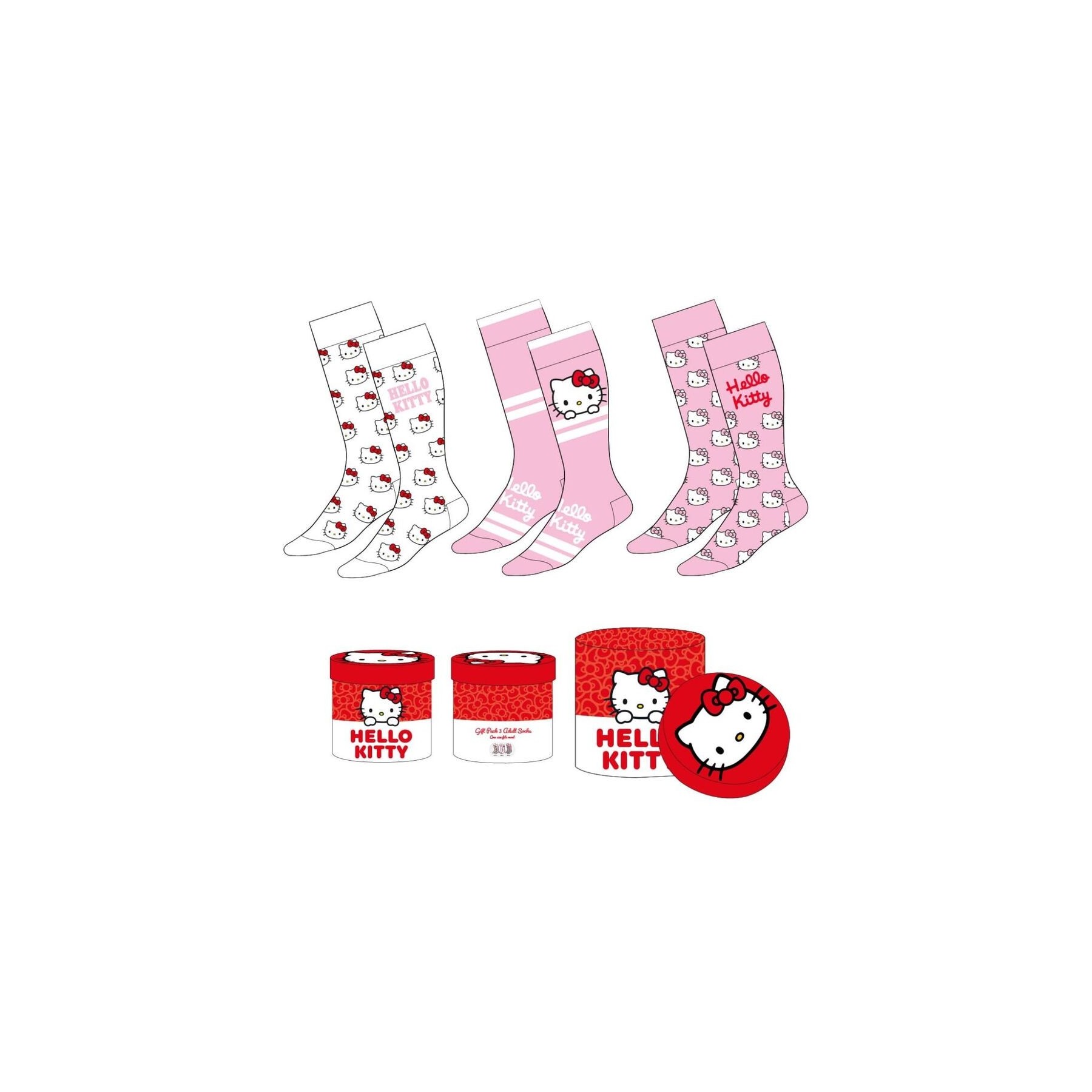Set 3 Calcetines Hello Kitty Adulto