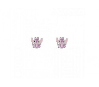 Pendientes Angel Stitch Disney Plata