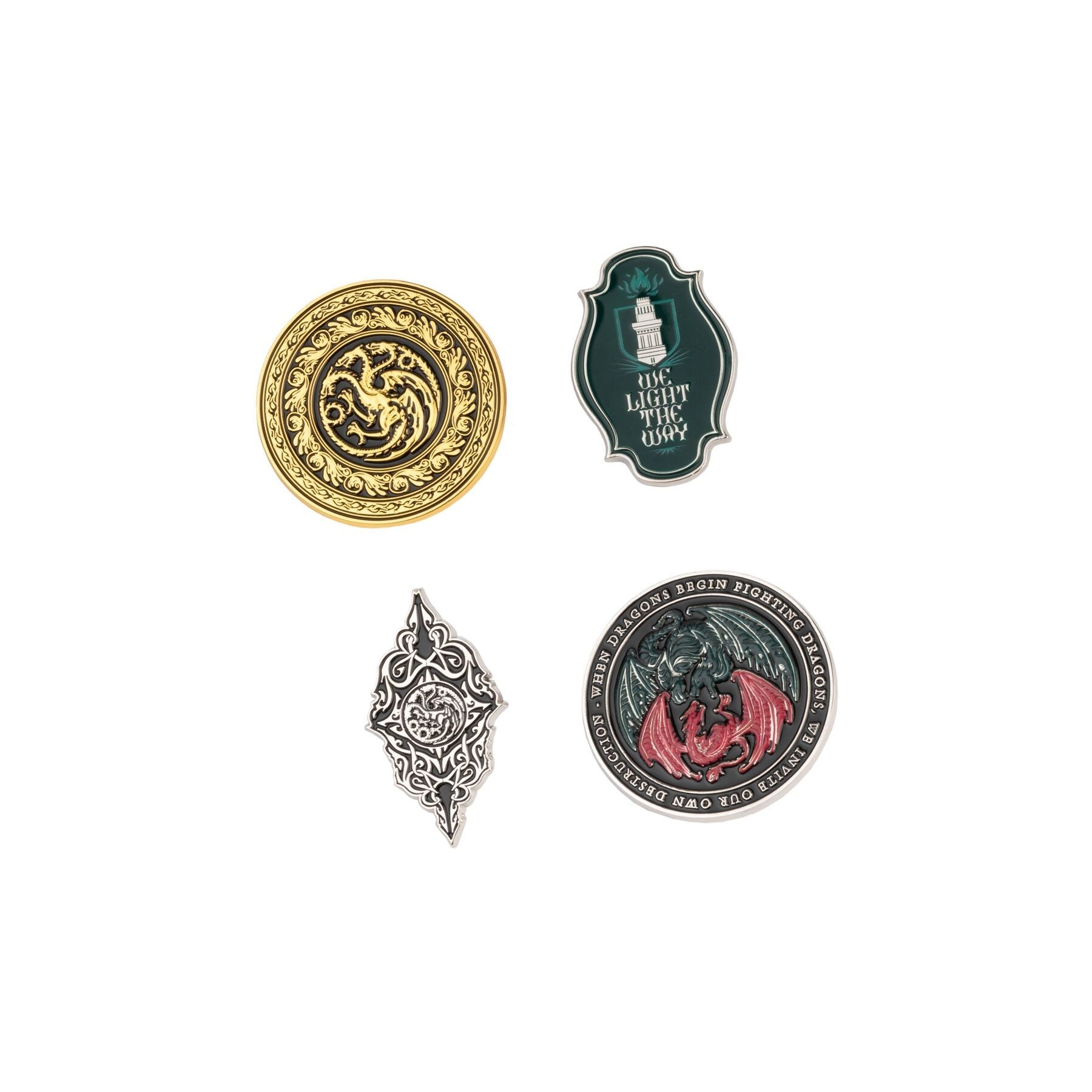 Blister Set 4 Pins Juego De Tronos La Casa Del Dragon