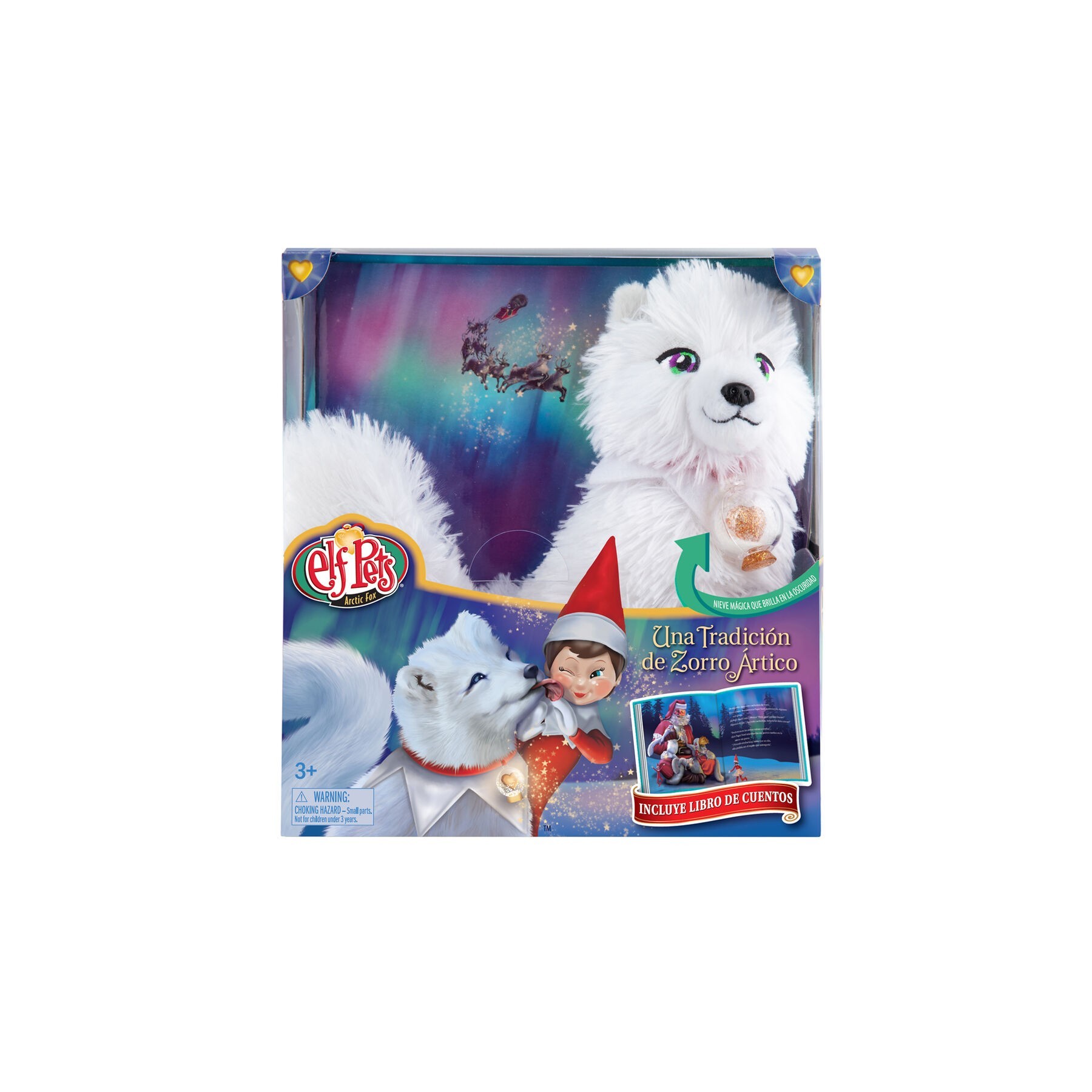 Set Cuento + Peluche Zorro Artico Elf Pets Espaã±Ol