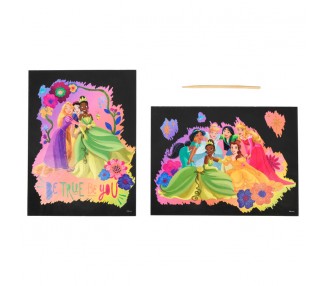 Set papeleria Scratch Art Princesas Disney
