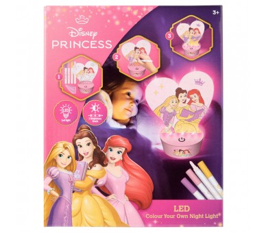 Figura para pintar luz LED Princesas Disney