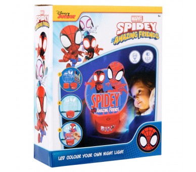 Figura para pintar luz LED Spiderman Marvel
