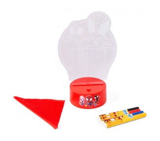 Figura para pintar luz LED Spiderman Marvel