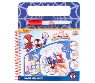 Libro magico pinta con agua Spiderman Marvel