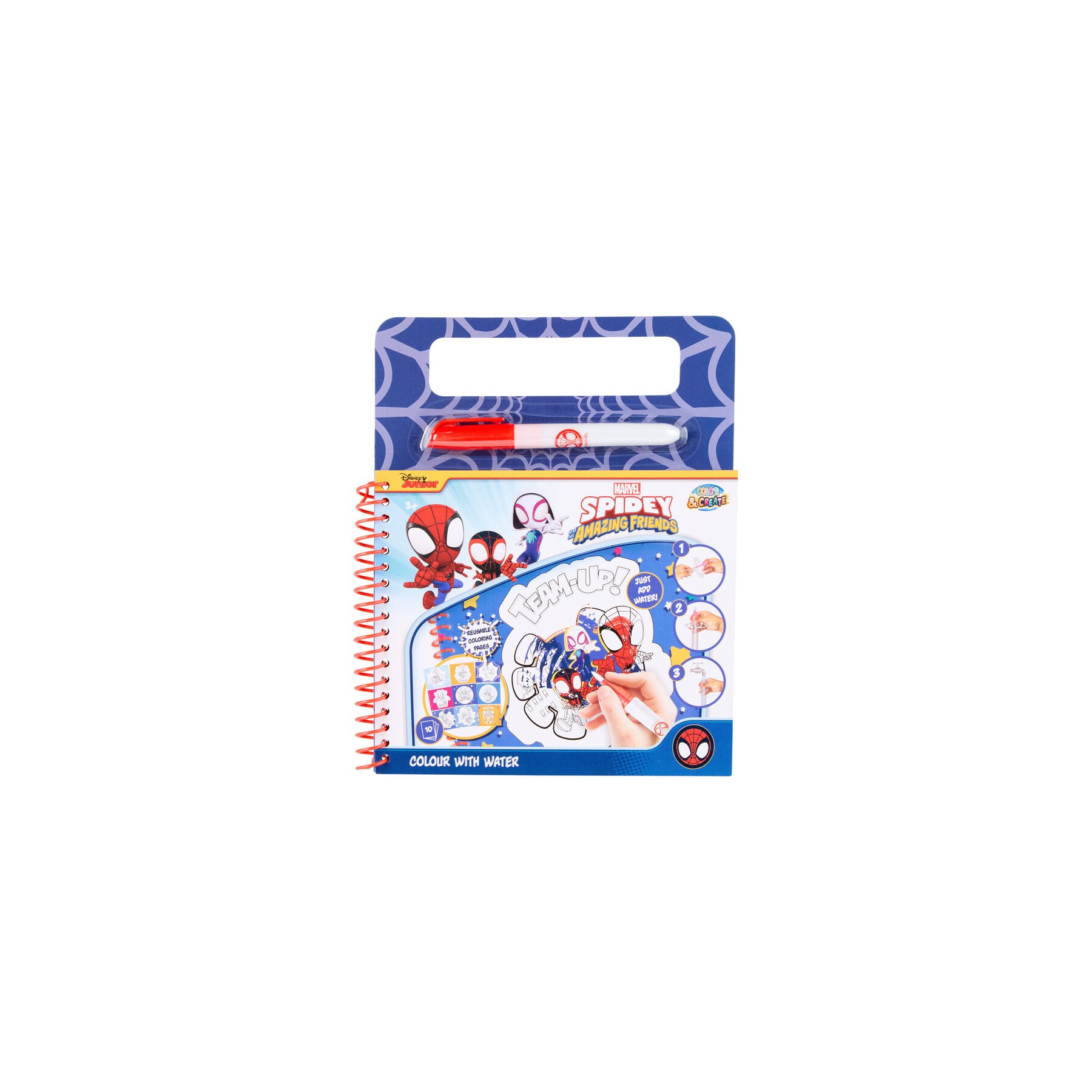 Libro magico pinta con agua Spiderman Marvel