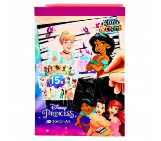 Set papeleria Scratch Art Princesas Disney