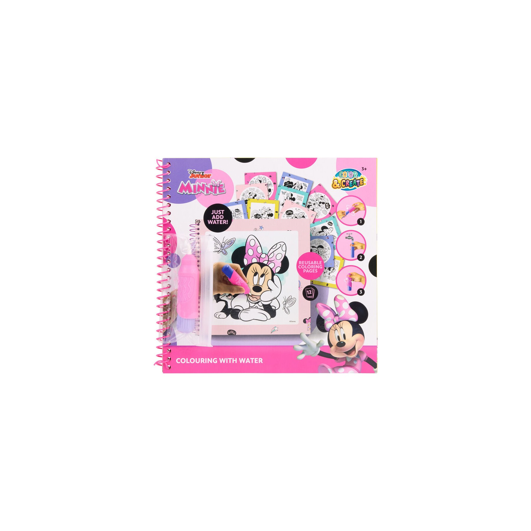 Libro magico pinta con agua Minnie Disney