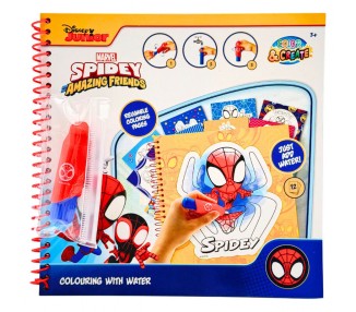 Libro magico pinta con agua Spiderman Marvel