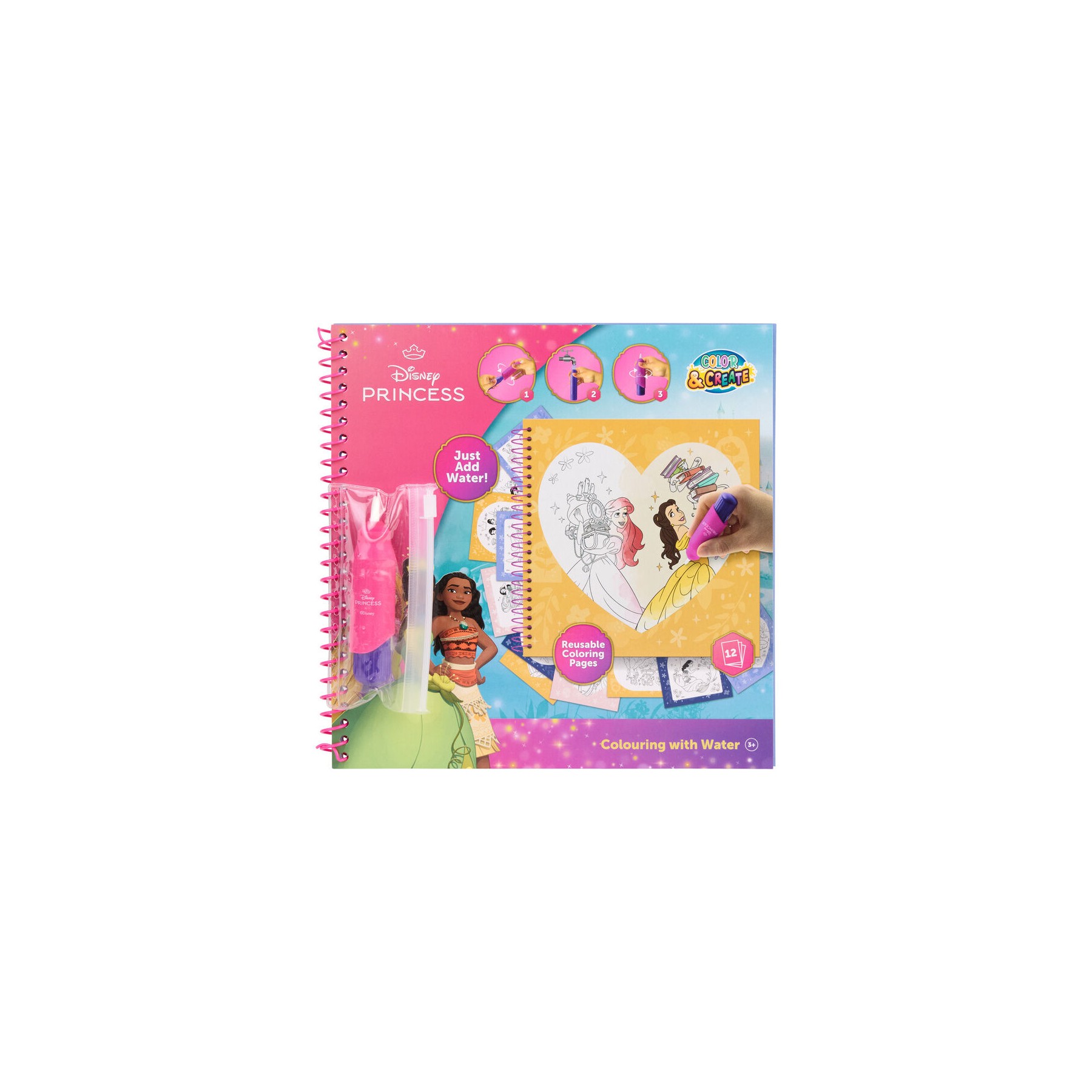 Libro magico pinta con agua Princesas Disney