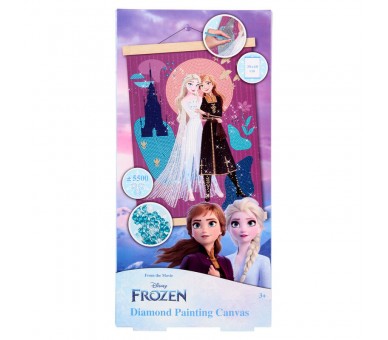 Marco madera pinta con diamantes Frozen Disney