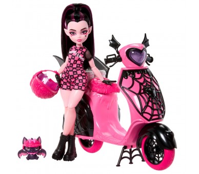 Muñeca Draculaura + Scooter Monster High