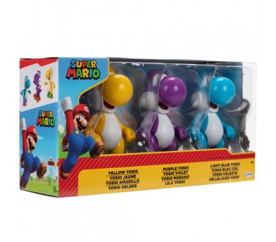 Blister 3 figuras Yoshi Super Mario Bros 10cm