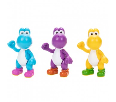 Blister 3 figuras Yoshi Super Mario Bros 10cm