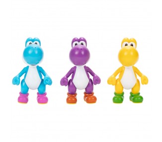 Blister 3 figuras Yoshi Super Mario Bros 10cm