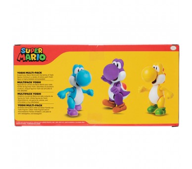 Blister 3 figuras Yoshi Super Mario Bros 10cm