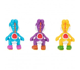 Blister 3 figuras Yoshi Super Mario Bros 10cm