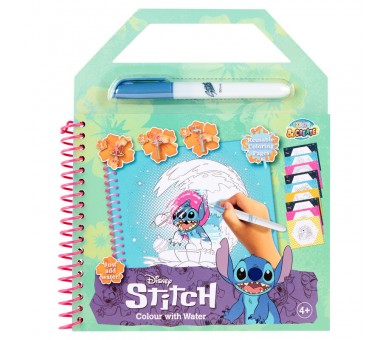Libro magico pinta con agua Stitch Disney
