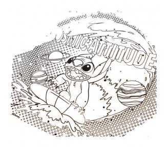 Libro magico pinta con agua Stitch Disney