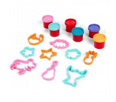 Blister 6 mini botes plastilina + moldes Stitch Disney surtido