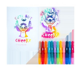 Set aerografo y plantillas Stitch Disney