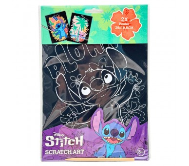 Set papeleria Scratch Art Stitch Disney