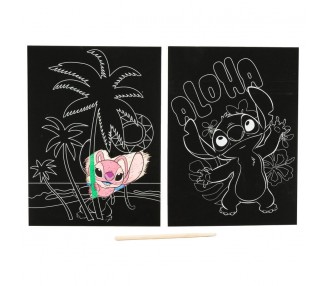 Set papeleria Scratch Art Stitch Disney