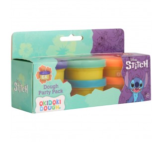 Blister 6 mini botes plastilina Stitch Disney