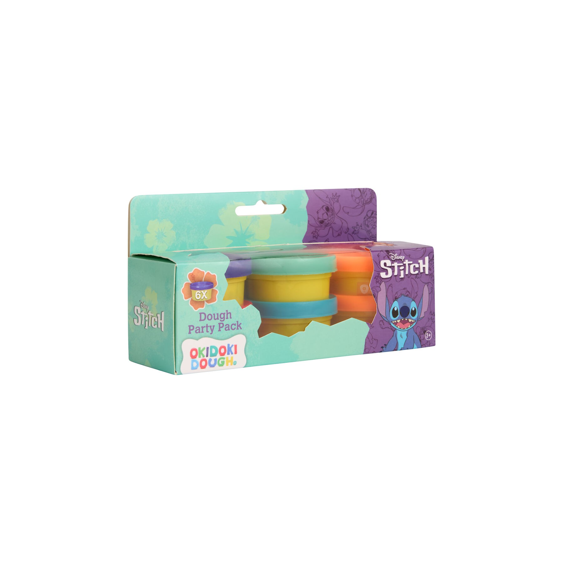 Blister 6 mini botes plastilina Stitch Disney