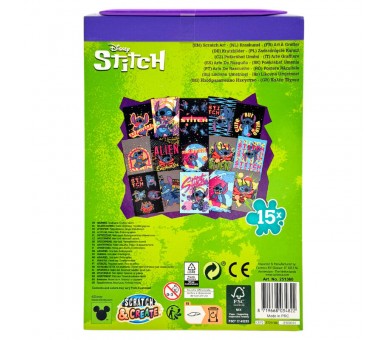 Set papeleria Scratch Art Stitch Disney