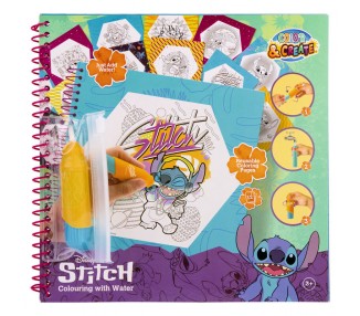 Libro magico pinta con agua Stitch Disney