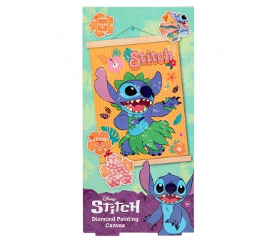 Marco madera pinta con diamantes Stitch Disney