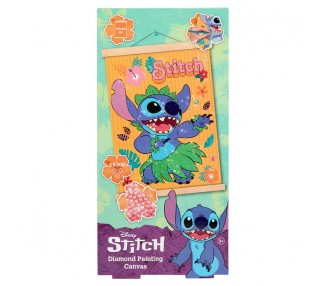 Marco madera pinta con diamantes Stitch Disney
