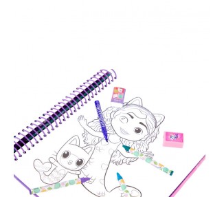 Libro dibujo y actividades La Casa de Muñecas de Gabby