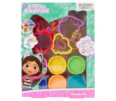 Blister 6 mini botes plastilina + moldes La Casa de Muñecas de Gabby