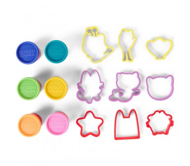 Blister 6 mini botes plastilina + moldes La Casa de Muñecas de Gabby