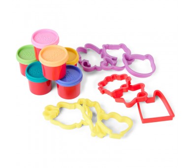 Blister 6 mini botes plastilina + moldes La Casa de Muñecas de Gabby