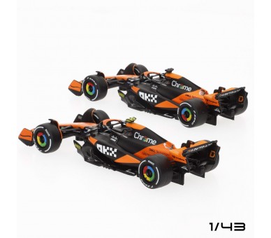 Blister 2 coches Mclaren MCL38 F1 2024 metal