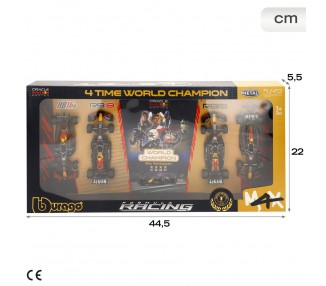Blister 4 coches Campeonatos F1 Red Bull metal