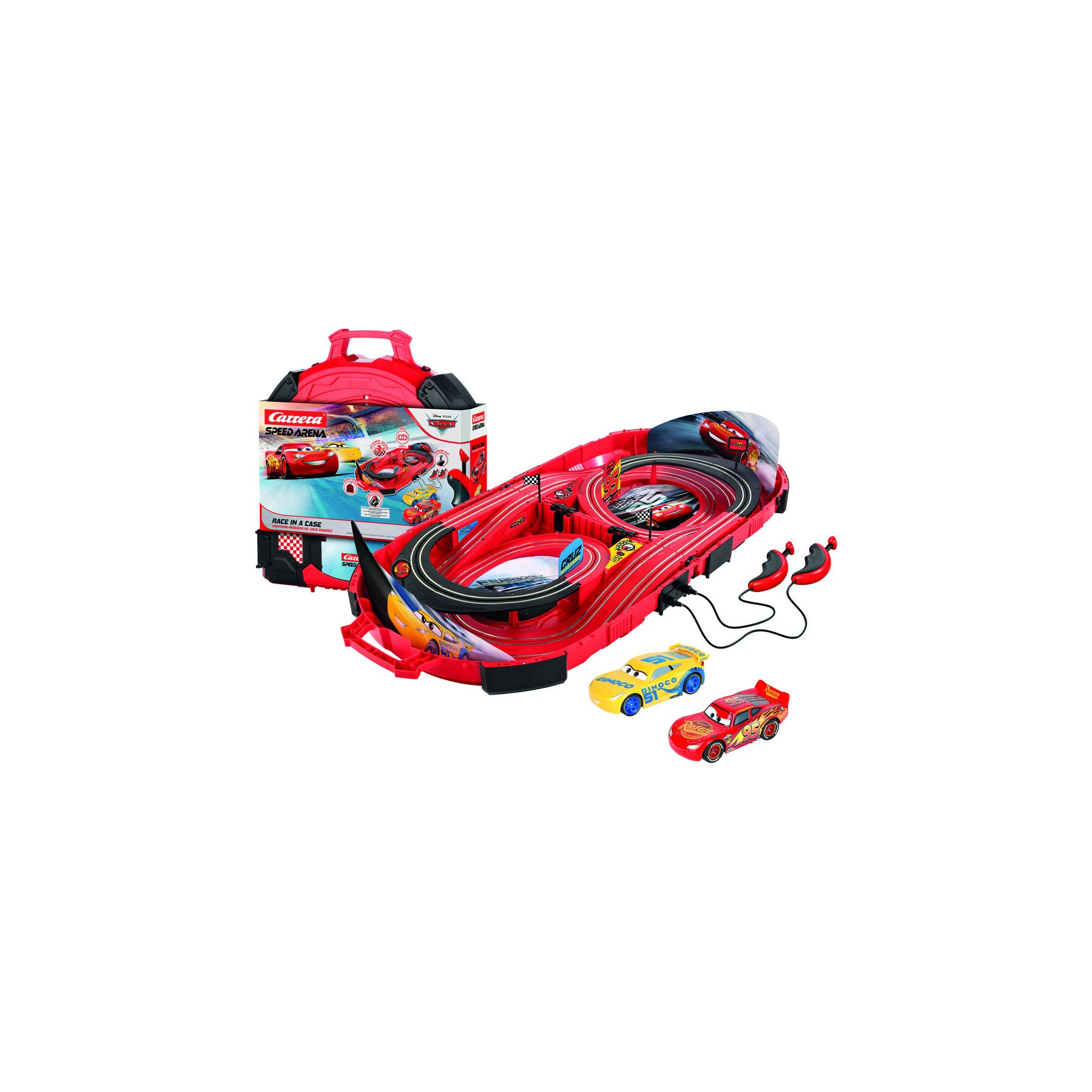 Circuito carreras Race in a Case Cars Disney Pixar