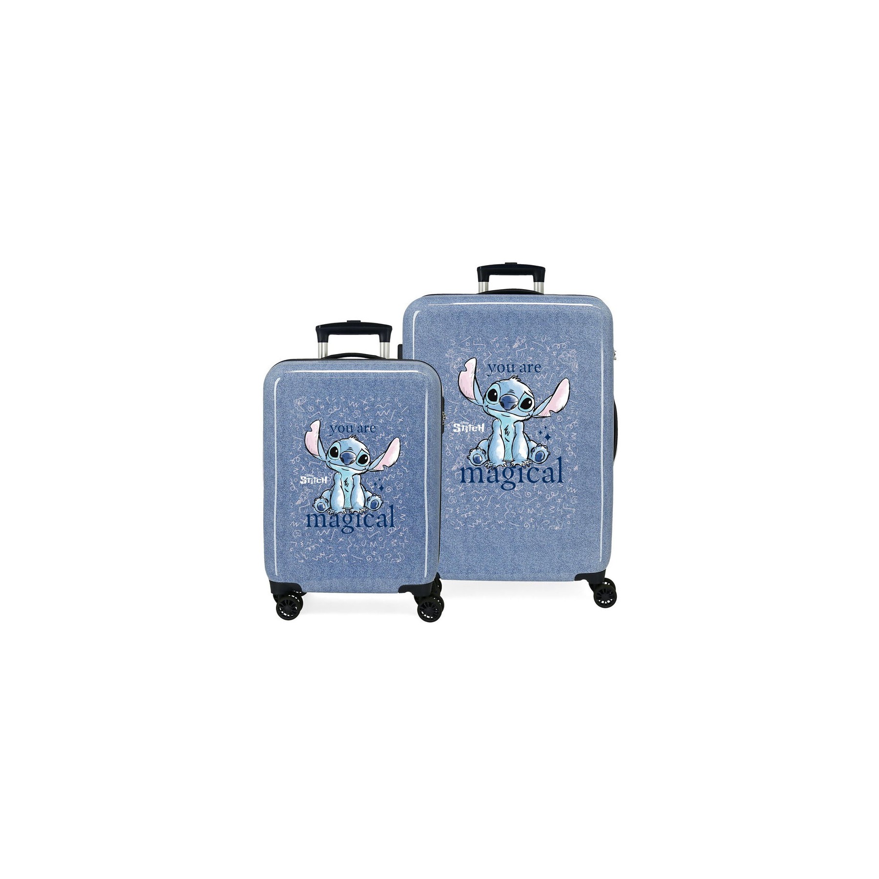Set 2 maletas trolley ABS You Are Magical Stitch Disney 55-65cm