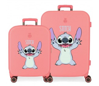 Set 2 maletas trolley ABS Playful Stitch Disney 55-70cm