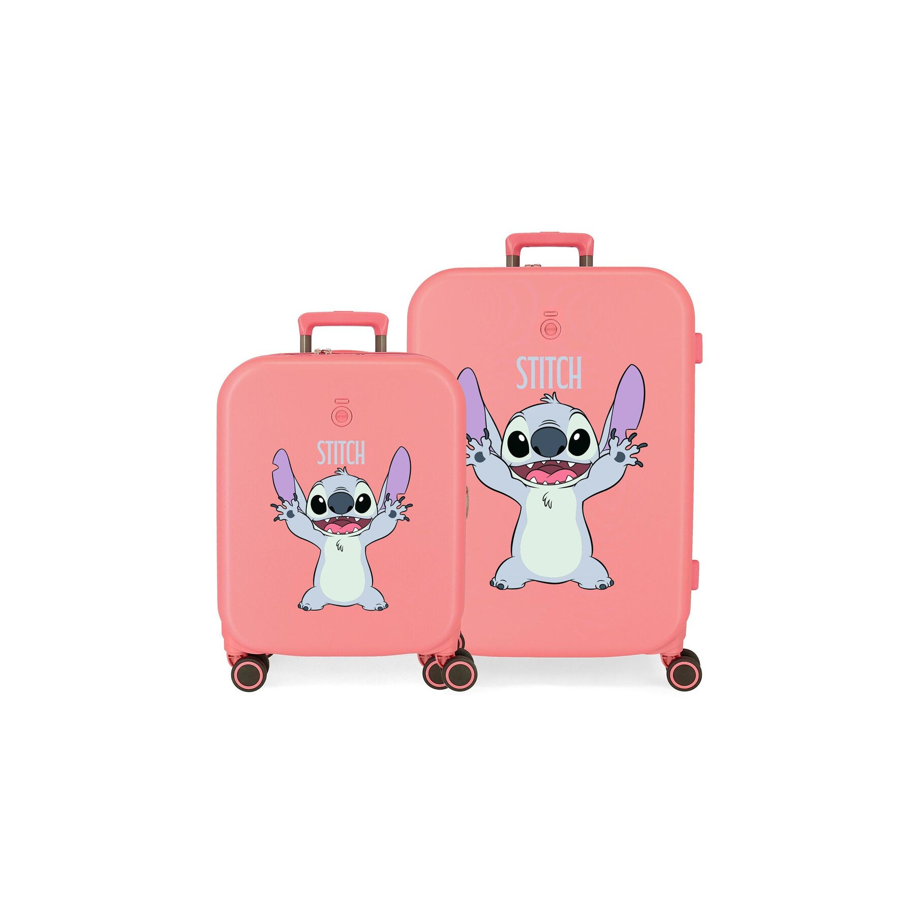 Set 2 maletas trolley ABS Playful Stitch Disney 55-70cm