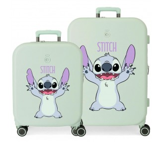 Set 2 maletas trolley ABS Playful Stitch Disney 55-70cm