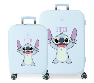 Set 2 maletas trolley ABS Playful Stitch Disney 55-70cm