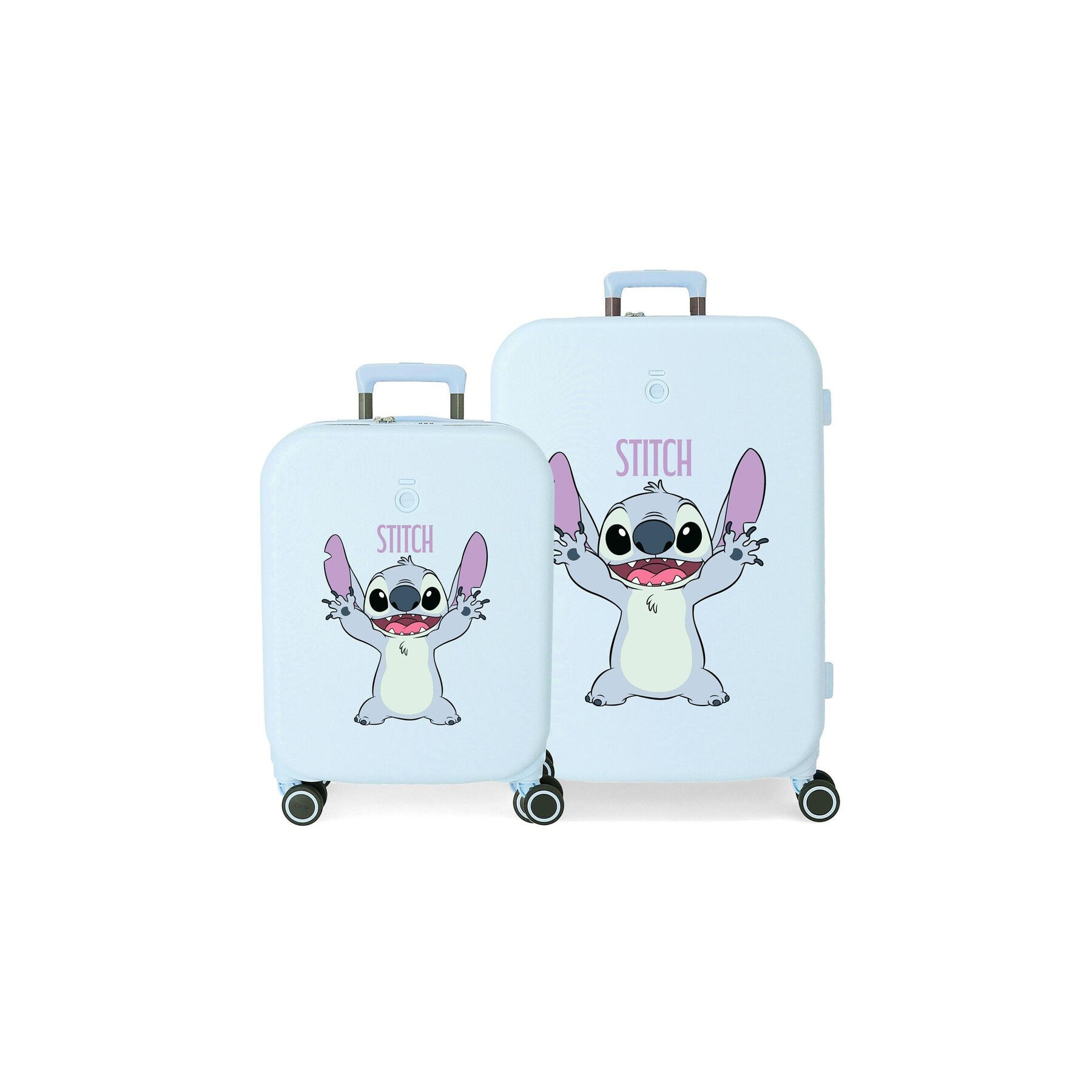 Set 2 maletas trolley ABS Playful Stitch Disney 55-70cm