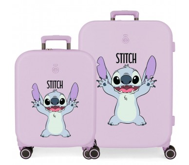 Set 2 maletas trolley ABS Playful Stitch Disney 55-70cm