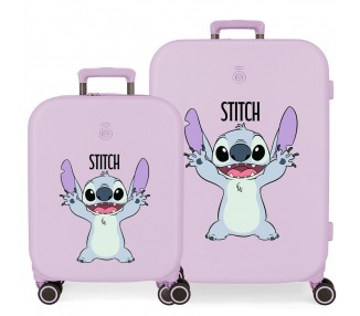 Set 2 maletas trolley ABS Playful Stitch Disney 55-70cm